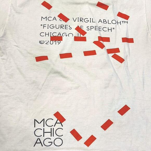 Virgil Abloh x MCA Chicago “Figures of Speech” Tee (2019) — Orange Label — Large - Picture 3 of 8